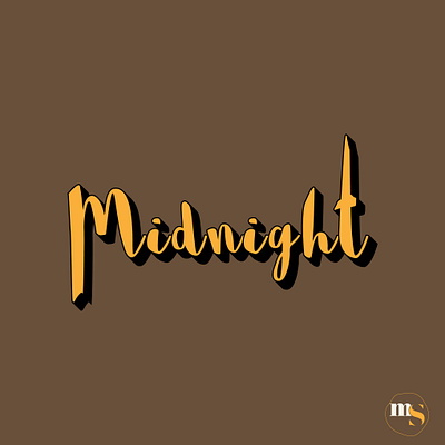 Midnight typography design by @mkrmStudio branding design graphic design illustration logo midnight typography vector