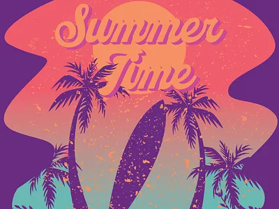 Summer Time ai beach beautiful branding cool design graphic design illustration instagram summer summertime summervibes sun sunset surf surfing travel tree ui vector