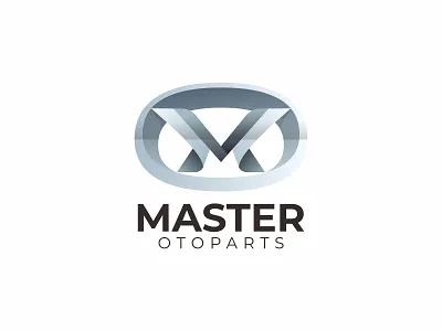 Master Otoparts Logo Design automotive logo branding graphic design letter m logo logo m logo silver logo wing logo