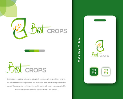 Best Crops Logo Design abstract agriculture agriculture logo brand design brand identity business creative crop design eco farm logo graphic design grow harvest logo logo design logo icon logo type logotype modern logo