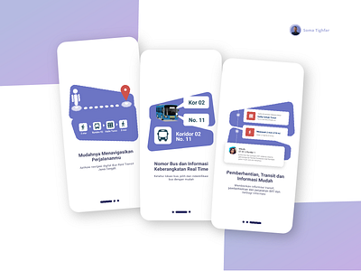Onboarding Screen || Bistapps || Public Transportation Apps app design bistapps blue app brt bus rapid transit busway app design future app ui