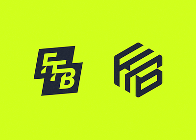 FFB Sports Logo branding design graphic design letters logo logo design logomark monogram neon green san serif shapes sports type type design typography visual brand visual identity