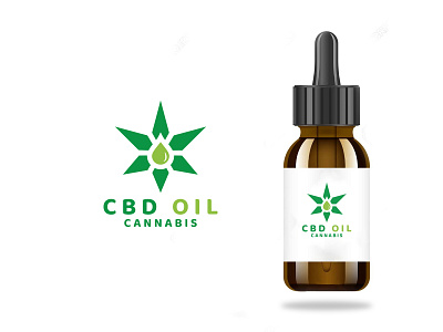 CANNABIS-CBD-OIL-LOGO branding design illustration logo logo design vector