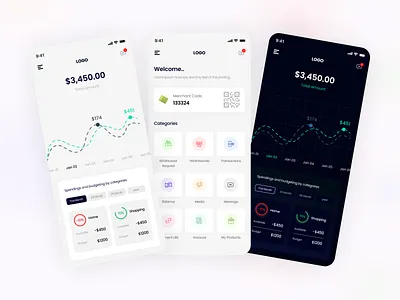 Mobile Payment App app design app ui clean ui design interface design latest design minimal ui mobile app modern payment pay payment payment app ui ui design wallet