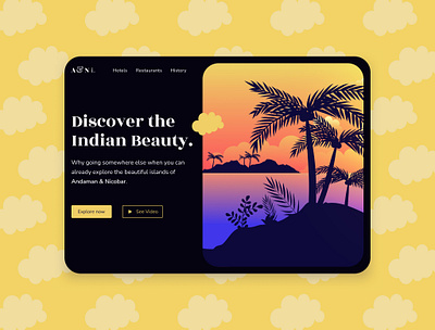 Andaman & Nicobar Islands Travel Website andaman branding design graphic design illustration india island minimal product design sea tour travel travel website travelling typography ui ux vector web website