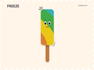 Freeze - Popsicle 100dayschallenge 100daysofillustration childrens design flat freeze frozen ice illustration illustrator photoshop popsicle toon vector