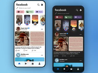 Facebook Redesign Concept app concept design facebook facebook redesign redesign ui uidesigner uiux ux uxdesigner