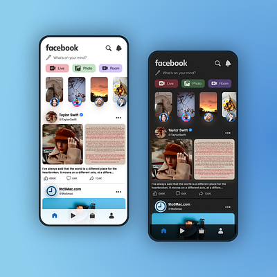Facebook Redesign Concept app concept design facebook facebook redesign redesign ui uidesigner uiux ux uxdesigner