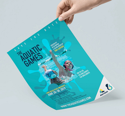 Aquatic Games flyer design flyer graphic design photoshop print design