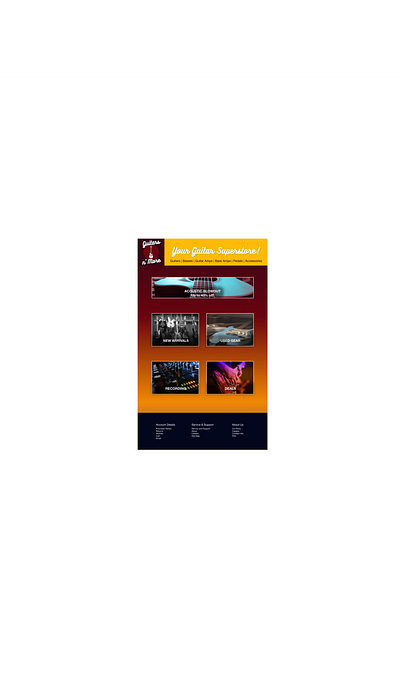 Guitars n' More eCommerce site branding design ecommerce feedback logo ui ux web