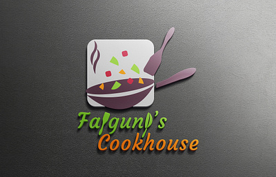 Food or Restaurant Logo (Falguny's Cookhouse) branding cook design fiverr designer food food logo graphic design hologram icon id illustration logo restaurant restaurant logo ui