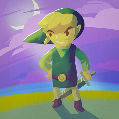 Link illustration link nintendo texture zelda