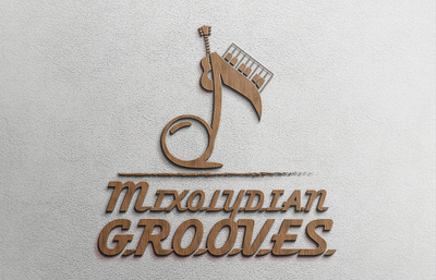 Mixolydian Grooves (Musical Logo) branding design fiverr designer graphic design guitar logo hologram icon id illustration instrument logo logo music music logo ui