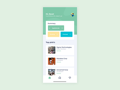 Job Seeking - UI Design design flat illustration logo minimal mobile ui web website