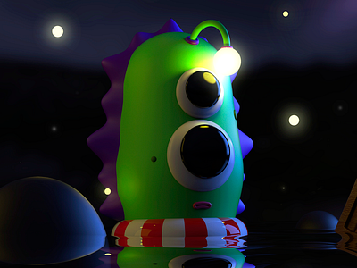 Kraken Baby 3d blender character creative cute illustration inspiration kraken