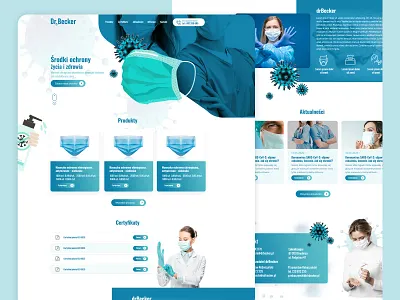 DrBecker COVID Mask Landing Page coronavirus covid covid19 mask medicine pandemic ui ux virus web design website