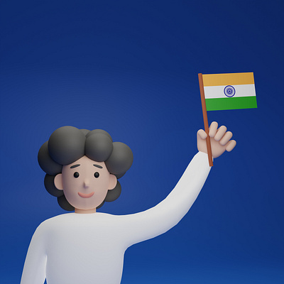 Independence Day_3d Character 3d 3d character character design graphic design illustration illustration ux ui ui web