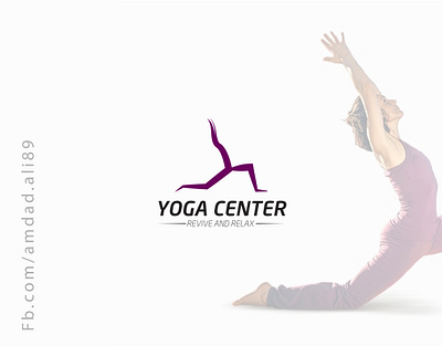 YOGA CENTER amdad ali branding graphic design logo typography vector yoga