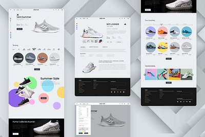 e-commerce site design minimal ui web design