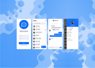 Messenger App app design minimal mobile ui ui web design