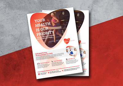 Flyer Design For Medical Services cardio exercise fitness flyer gym health medical