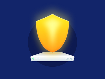 Protected Storage Illustration app icon dailyui icon icon design icondesign iconography illustration shield storage ui icon vector visual