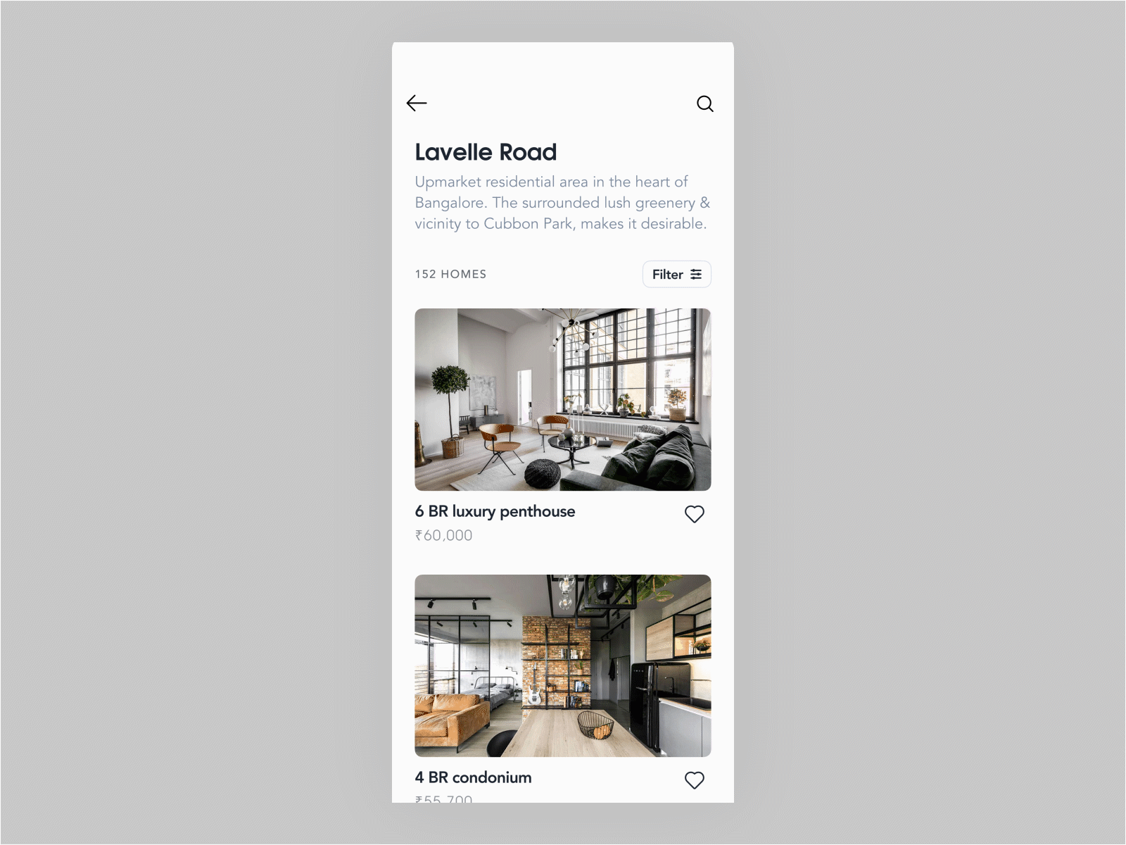 AirBnb Filter showcase - Animation/ Mockup animation app design ux
