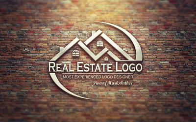 real estate logo here is my profile link https:// 3d brand logo branding design fiverr logo graphic design illustration logo vector