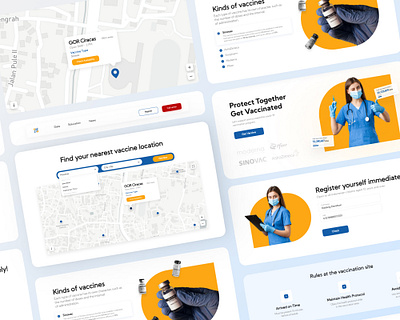 Vaccine Registration Landing Page design landingpage registration ui uidesign vaccine web webdesign