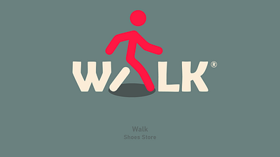 Walk - Shoes Store ayoub ayoub bennouna bennouna branding design flat icon illustration logo shoes shoes logo simple store store logo unicolor vector