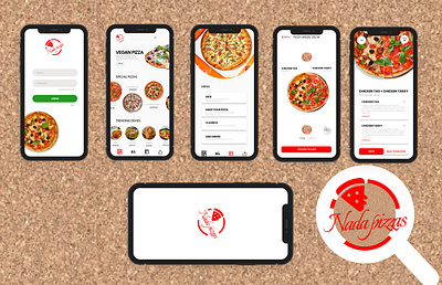 Nada Pizzas branding delivery design figma illustration logo pizza ui uiux ux uxui vector