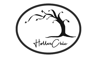 HollerChic Logo branding design graphic design logo