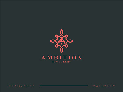 "AMBITION" logo elegant logo flat jewelry jewelry logo logo luxury logo minimal professional logo