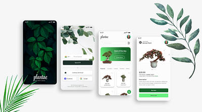 Plantae - plant selling app app design ui ux