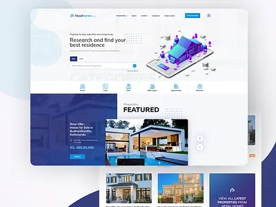 Nepalhomes design logo uiux website