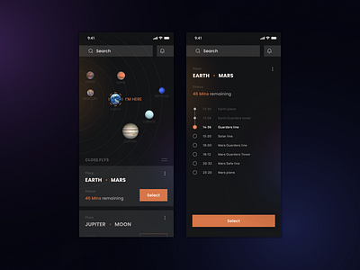 Space Boarding Pass - Concept #3 app challenge design space ticket travel ui