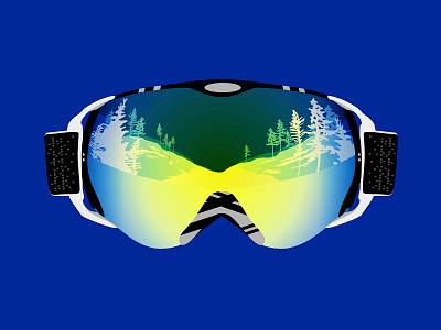 Ski goggles freestyle illustration lifestyle racer reflection resort ski ski googles ski track skiing snowboard sport vector winter