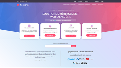 Web Hosting Company landing page website