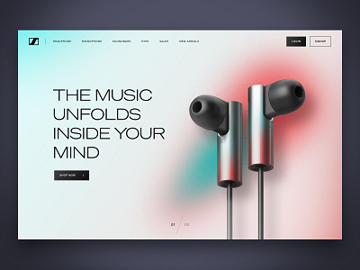 Design Concept for Sennheiser clean clean deisgn conceptdesign creative design earphone header headerconcept headphone minimal minimaldesign ui uidesigns ux website websitebanner websitedesign webui