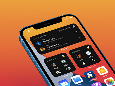 theScore: Widgets apple design ios sports thescore widgets