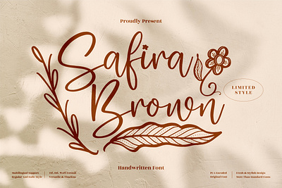 Safira Brown - Beautiful Handwritten Font app branding design icon illustration logo typography ui ux vector