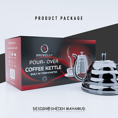 Product Packaging │ Kettle Packaging │ Product Label 3d box design kettle package label design packaging product pacakge