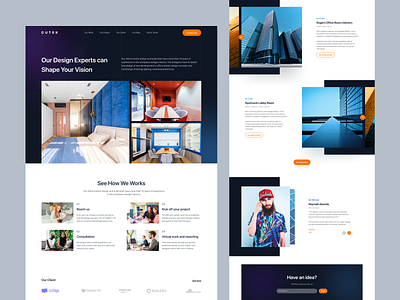 Cutek - Interior Design Agency agency agency landingpage architect architect landing page clean landing page design dribbble freelance freelancer interior interior agency landing page interior landing page landing landing page ui uiux