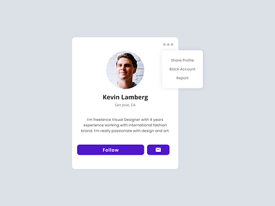 Profile UI Card clean design design freelance minimalist profile ui ui card uiux vector