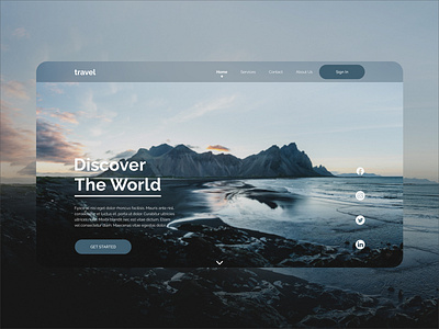 Travel Landing Page Design Concept agency branding clean design concept design hero section landing page landing page design simple travel ui ui design uiux user interface web page web page design