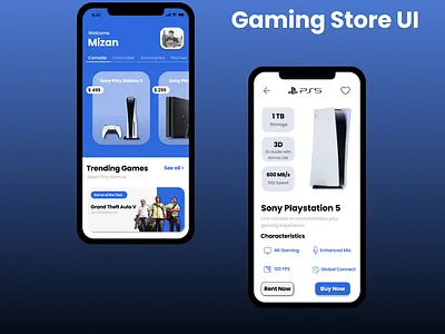 Game Store UI app design figma mobile ui ux