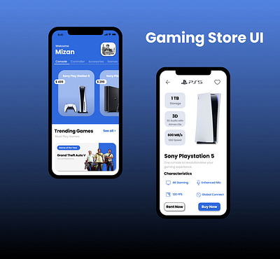 Game Store UI app design figma mobile ui ux