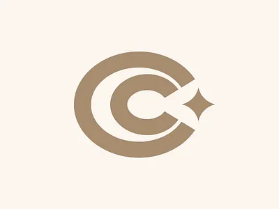 CC bold branding c cc design icon logo logotype monogram simple star