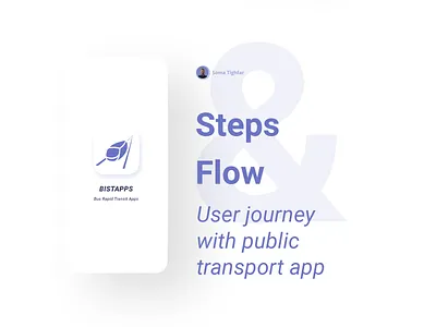 Step & Flow User Journey Public Transport App || Bistapps app design bistapps blue app brt bus rapid transit busway app design future app public tranport app