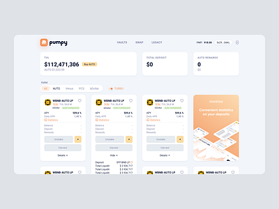 Pumpy binance bitcoin branding coin cryptocurrency cryptowallet design ethereum exchange finance forex homepage payment token trade ui ux wallet web website